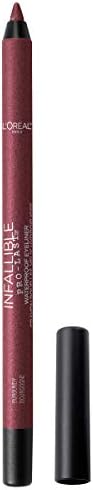 L'Oreal Paris Makeup Infallible Pro-Last Pencil Eyeliner, Waterproof and Smudge-Resistant, Glides on Easily to Create any Look, Burgundy, 0.042 oz. - Personal Care