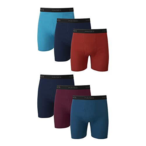 Hanes mens Underwear Boxer Briefs Pack, Cool & Breathable Cotton Moisture-wicking Underwear for Men, No Ride Up - Mens Clothing - Apparel