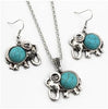 BIG TOP DEALS USA Turquoise Jewelry Set for Women Elephant Pendant Vintage Necklace, Ring, - Image 4
