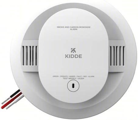 Kidde CUACFEX Hardwired Smoke and Carbon Monoxide Alarm with AA Battery Backup, Interconnectable, Model 21033083