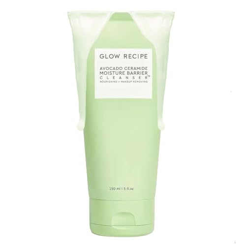 Glow Recipe Avocado Ceramide Facial Cleanser, Korean Double Cleanse Second Step, Hydrating Gel-to-Foam Face Wash for Dry Skin, Barrier Support, Hyaluronic Acid + Colloidal Oatmeal (150ml)