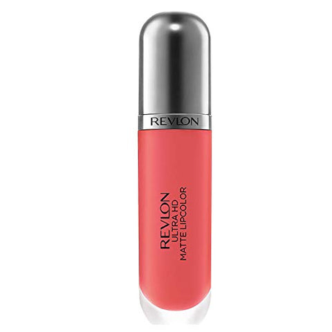 Revlon Ultra HD Matte Lipcolor, Velvety Lightweight Matte Liquid Lipstick in Red / Coral, Flirtation (620), 0.2 oz - Personal Care