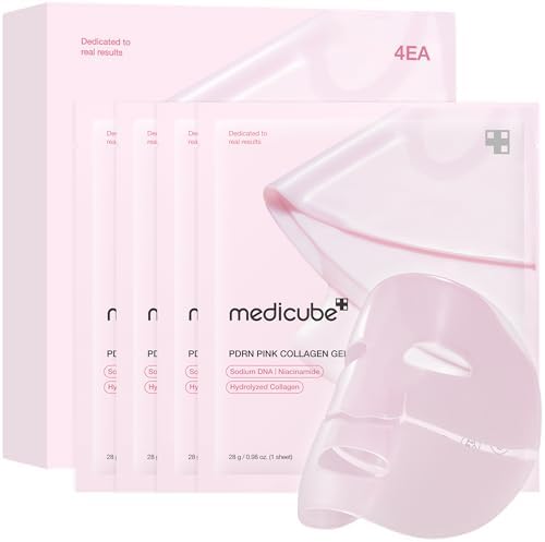 medicube Jelly Gel Mask with Salmon DNA PDRN Pink Collagen, 4EA