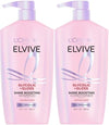 L'Oreal Paris Elvive Glycolic + Gloss Shine Boosting Shampoo and Conditioner Set, Cleanses and Smooths Dull, Porous Hair Into High-Shine, Glossy Hair, 56 Fl Oz Set