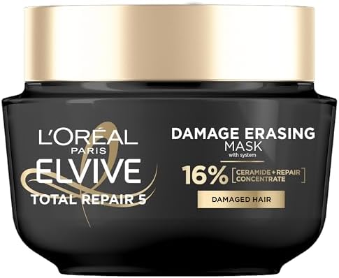 L'Oreal Paris Elvive Total Repair 5 Damage-Erasing Balm Mask, Rinse-Out Hair Treatment, 8.5 fl oz (Packaging May Vary) - Personal Care