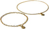 Charming Charlie 2-Layered Toggle Link Gold Necklace for Women: Embrace Simplicity with Fr - Image 1
