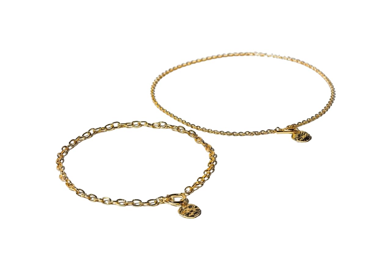 Charming Charlie 2-Layered Toggle Link Gold Necklace for Women: Embrace Simplicity with Front Clasp Ease, Exuding Stylish Boldness. - Personal Care