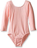 Jacques Moret Big Girls' Dance 3/4 Sleeve Basic Leotard, Pink Nylon, Large - Image 4