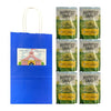 Big Top Deals USA Blue Paper Bag (5.25x3.2x8) with Snaps Veggie Chips White Cheddar 6-Pack - Image 5
