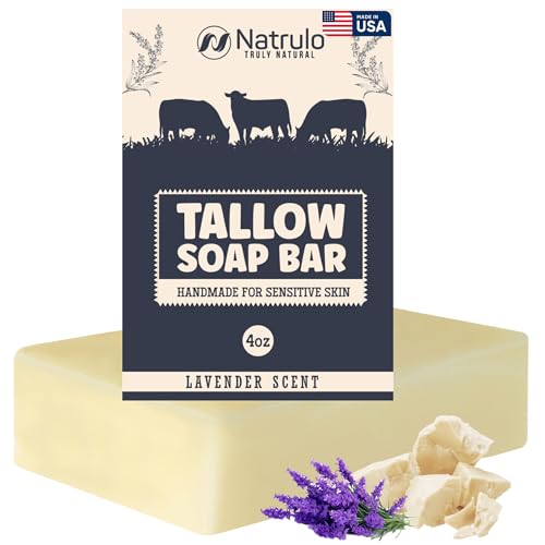 Beef Tallow Soap Bar – Grass Fed Tallow Soap, Bar Soap for Dry, Itchy Skin - Personal Care