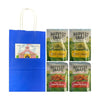 Big Top Deals USA Blue Paper Bag - Snaps Veggie Chips Tomato Basil & White Cheddar, 2 Each Flavor, (5.25x3.2x8 Inches) Custom Bundle