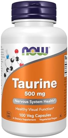 Now Foods Taurine 500mg Capsules, 100 CT