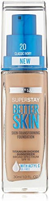 Maybelline New York Super Stay Better Skin Foundation, Classic Ivory, 1 fl. oz.