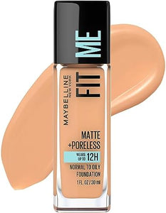 Maybelline New York Fit Me Matte Plus Poreless Foundation, Natural Tan, 1 Fluid Ounce