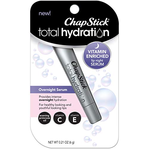 ChapStick Total Hydration Vitamin Enriched Lip Night Serum, Night Lip Serum for Overnight Lip Care - 0.21 Oz