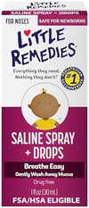 Little Remedies Sterile Baby Saline Nasal Spray and Drops, 1 Fl Oz - Personal Care
