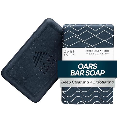 Oars + Alps Exfoliating & Moisturizing Mens Bar Soap, Blue Charcoal - Personal Care