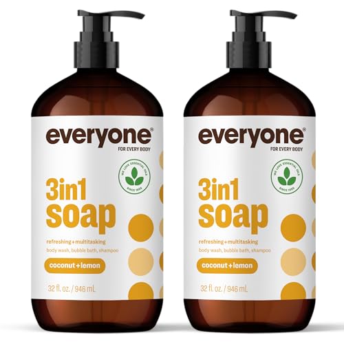 Everyone 3-in-1 Soap Body Wash Bubble Bath Shampoo Coconut Lemon 32oz - Personal Care