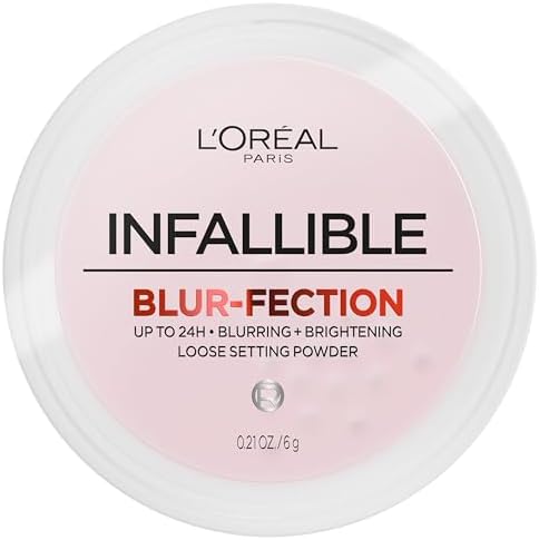 L'Oreal Paris Infallible Blur-fection Longwear Loose Setting Powder, Blurring Face Powder With Up to 24HRs of Wear, Brightening Light Pink, 1 Kit - Personal Care