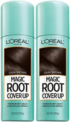 L'Oreal Paris Magic Root Cover Up Gray Hair Spray, 100% Gray Hair Coverage with Buildable, Lightweight, Transfer-Resistant, and Temporary Formula, Ammonia-Free, Dark Brown, 2 oz (2 Count)