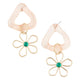 Charming Charlie Gold Open Flower Earrings - One Size, 8mm, Gilded Finish