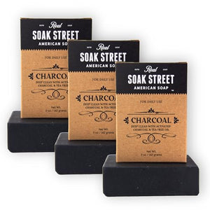 Real American Soap with Activated Charcoal & Tea Tree Oil – Long-Lasting, Moisturizing Natural Bar Soap with Grass Fed Tallow, Gentle Conditioning Lard, & Coconut Oil – Daily Use