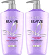 L'Oreal Paris Elvive Hyaluron Plump Shampoo and Conditioner Set for Dry, Dehydrated Hair, 72H Hydrating Hair Care, Infused with Hyaluronic Acid Complex, 53 Fl Oz Set
