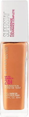 Maybelline Super Stay Full Coverage Liquid Foundation Makeup, Warm Sun, 1 Fl Oz