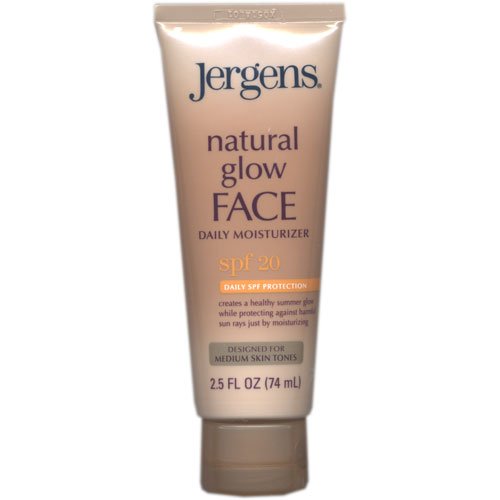 Jergens Natural Glow Face Daily Moisturizer for Medium Skin Tones SPF 20 2.5 oz