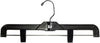 Nahanco 14” Heavy Weight Black Plastic Bottom Hanger | Heavy Weight Plastic Skirt/Pant Hangers with Black Hook and Black Plastic Clips - Personal Care