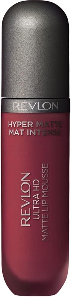 REVLON Liquid Lipstick, Face Makeup, Ultra HD Matte Lip Mousse, Longwear Rich Lip Colors in Red/Coral, 815 Red Hot, 0.02 Oz