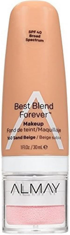 Almay Best Blend Forever Foundation, Sand Beige, 1 fl. oz., SPF 40 Broad Spectrum - Face Makeup - Beauty - Sand Beige