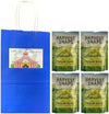 Big TOP DEALS USA Harvest Snaps Veggie Chips White Cheddar, 6 Bags (3 oz Each), Custom Bundle in Blue Paper Gift Bag - Personal Care