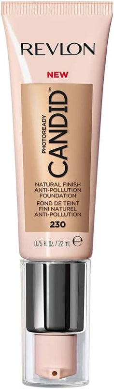 Revlon PhotoReady Candid Natural Finish Foundation, with Anti-Pollution, Antioxidant, Anti-Blue Light Ingredients, 230 Bare, 0.75 fl. oz. - Face Makeup - Beauty