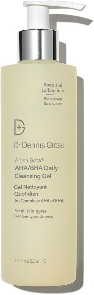 Dr Dennis Gross Alpha Beta® AHA/BHA Daily Cleansing Gel, for Skin That is Dull, Congested and Uneven Tone & Texture (7.5 Fl Oz) - Personal Care