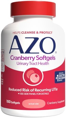 AZO Cranberry Pills for Women & Men, Urinary Tract Health, 100 Softgels