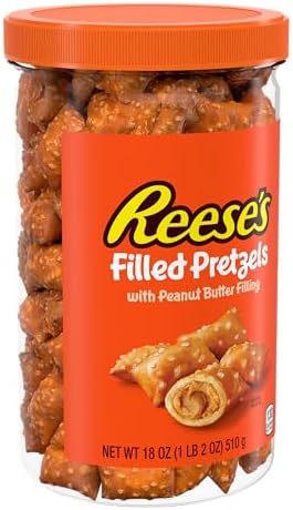 Reese's Filled Pretzels Peanut Butter Nuggets Jar, 18 oz