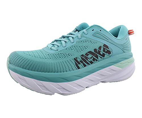 HOKA ONE ONE Bondi 7 Womens Shoes Size 9, Color: Aquarelle/Eggshell Blue