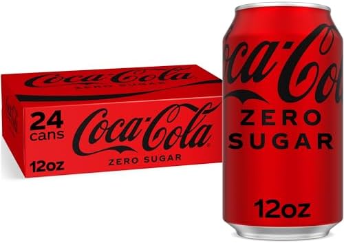 Coke Zero Sugar Cola Soda, 12 oz, 24 Pack (Package May Vary), Rich Brown