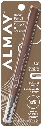 Almay Brow Pencil with Spoolie Brush, 801 Dark Blonde