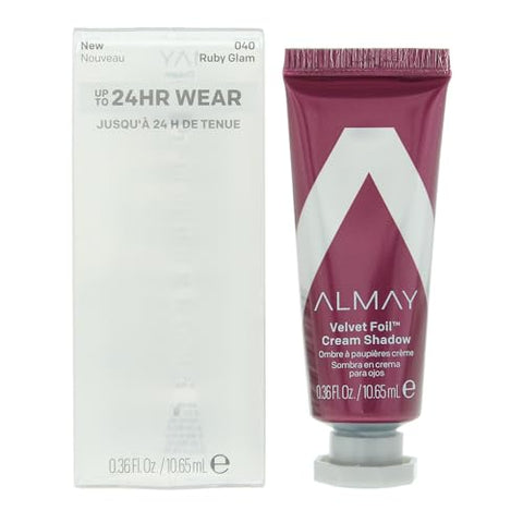 Almay Velvet Foil Cream Shadow, Ruby Glam, 0.36 fl. oz., metallic eyeshadow - Personal Care