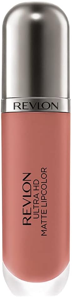 Revlon Ultra HD Matte Lipcolor, Velvety Lightweight Matte Liquid Lipstick in Nude / Brown, Seduction (630), 0.2 oz - Lip Makeup - Beauty