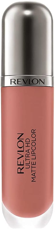 Revlon Ultra HD Matte Lipcolor, Velvety Lightweight Matte Liquid Lipstick in Nude / Brown, Seduction (630), 0.2 oz - Lip Makeup - Beauty