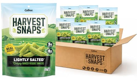 Harvest Snaps Veggie Chips (Lightly Salted Snack Crisps) | Powered by Plant Protein, Gluten Free Baked Vegetable Crisps | Made in USA (8 Snack Packs) - Personal Care