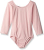 Jacques Moret Little Girls' Dance 3/4 Sleeve Basic Leotard, Black Nylon, Small - Image 5