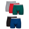 Hanes Men's Cool Comfort Boxer Briefs Moisture-Wicking - Blue/Green/Red - 5 Pack - X-Large