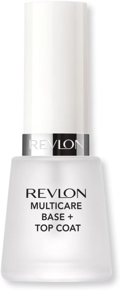 Revlon Multicare Base + Top Coat, 2 in 1 Nail Strengthener and Top Coat for Glossy Shine Finish, 0.5 oz - Shirts - Tops - Multicare 2-in-1 Base + Top Coat