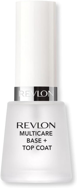 Revlon Multicare Base + Top Coat, 2 in 1 Nail Strengthener and Top Coat for Glossy Shine Finish, 0.5 oz - Shirts - Tops - Multicare 2-in-1 Base + Top Coat