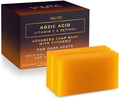 Valitic Kojic Acid Vitamin C and Retinol Soap Bars for Dark Spots - Personal Care