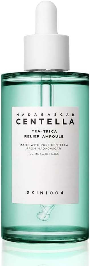 Skin1004 Tea-Trica Relief Ampoule 3.38 fl. oz, 100ml, Soothing Hydration for Sensitive Skin - Personal Care